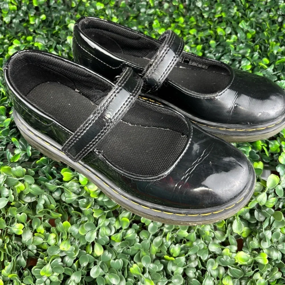 Dr.MARTENS MACCY MARY JANE Black Kids Dress Shoes SIZE 1 girl